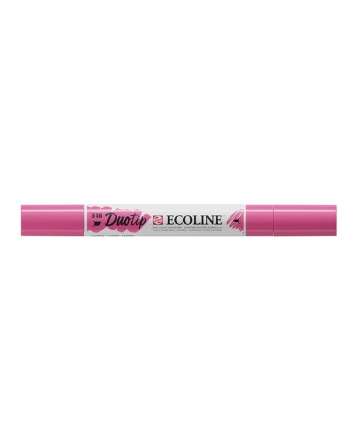 Caneta de Feltro Ponta Dupla Ecoline - Carmim Carmim-2