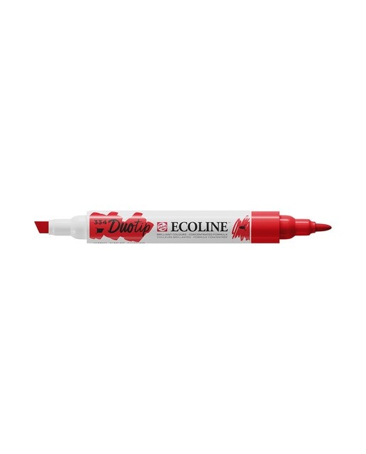 Caneta de Feltro Ponta Dupla Ecoline - Escarlate Vermelho-1