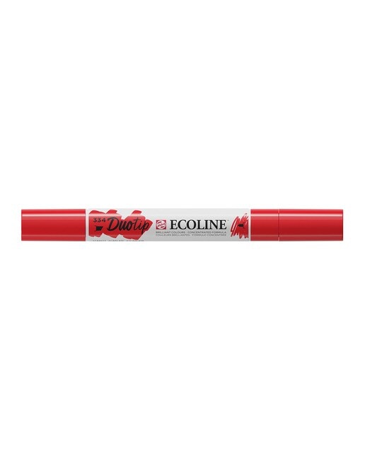 Caneta de Feltro Ponta Dupla Ecoline - Escarlate Vermelho-2