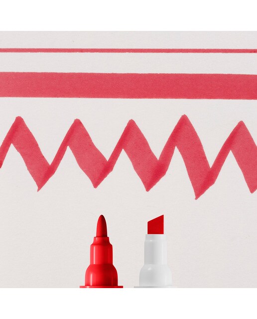 Caneta de Feltro Ponta Dupla Ecoline - Escarlate Vermelho-3
