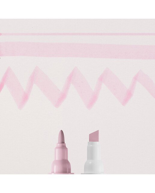 Caneta de Feltro Ponta Dupla Ecoline - Rosa Pastel Rosa-pastel-3