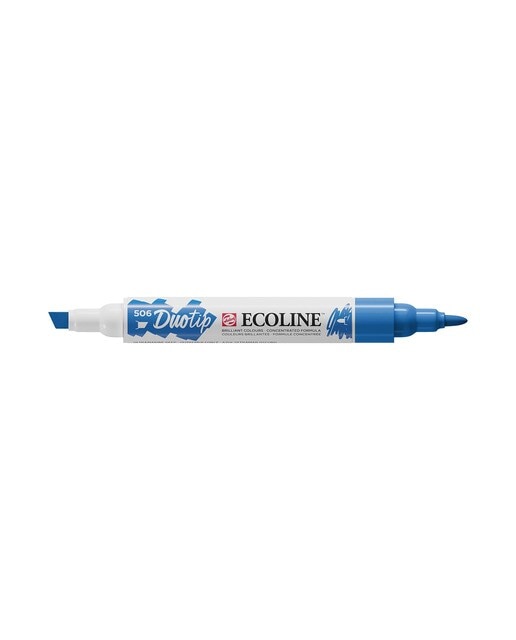Caneta alimentar Ecoline Talens de ponta dupla azul ultramarino escuro Azul-escuro-1