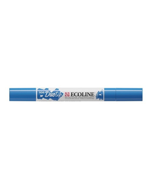 Caneta alimentar Ecoline Talens de ponta dupla azul ultramarino escuro Azul-escuro-2