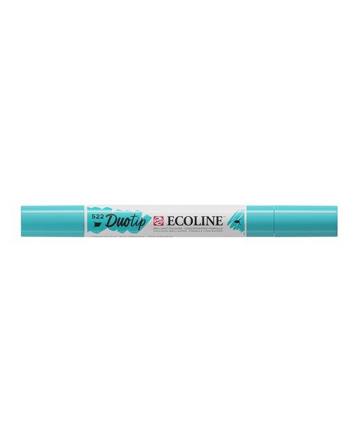 Caneta de Feltro Ponta Dupla Ecoline - Azul Turquesa Azul-turquesa-2