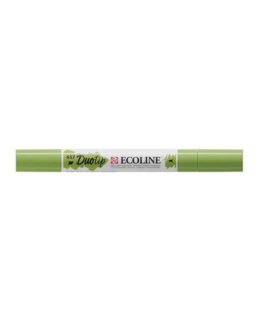 Caneta alimentar Ecoline Talens de ponta dupla verde bronze Verde Bronze-2