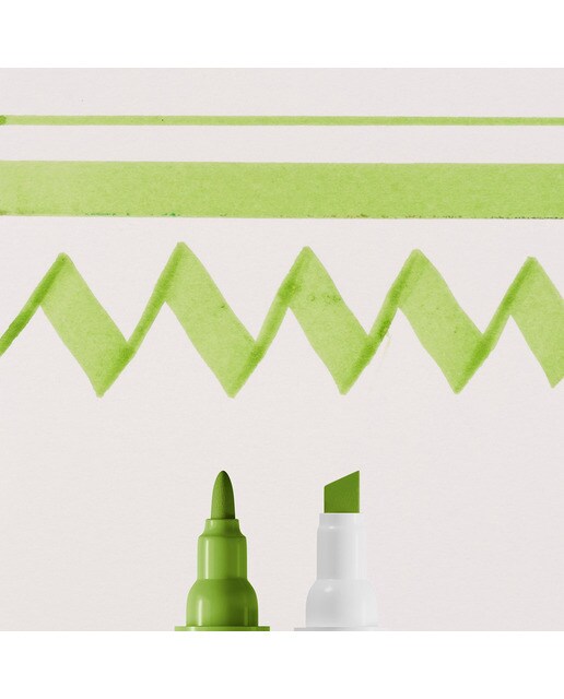 Caneta alimentar Ecoline Talens de ponta dupla verde bronze Verde Bronze-3