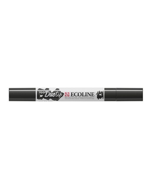 Caneta de Feltro Ponta Dupla Ecoline - Preto Preto-2