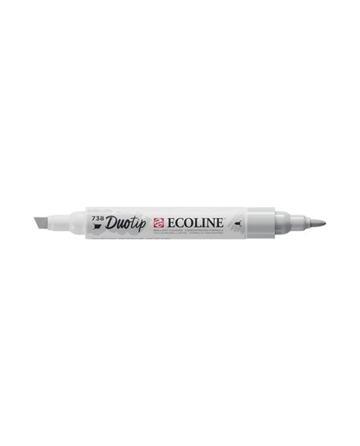 Caneta de Feltro Ponta Dupla Ecoline - Cinzento Claro Cinzento-1