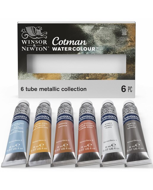 Conjunto de 6 Tubos Aguarela Cotman Multicolor-1