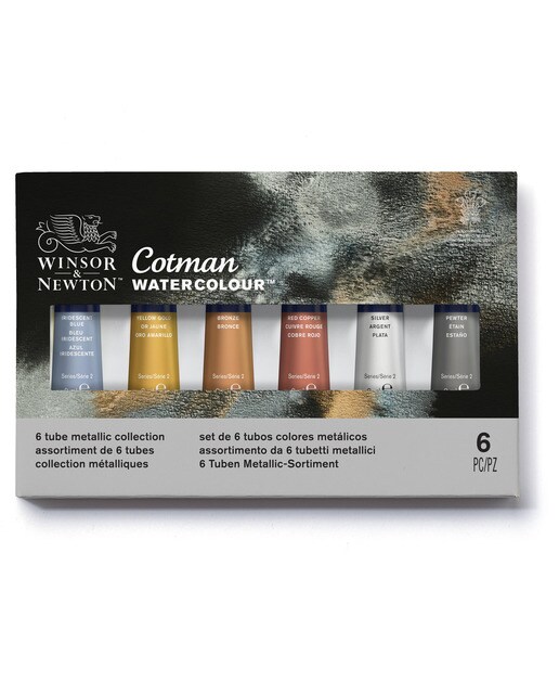Conjunto de 6 Tubos Aguarela Cotman Multicolor-2
