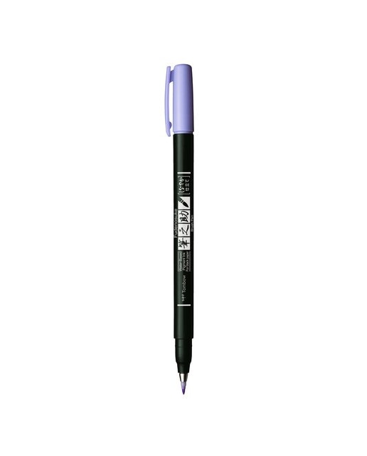 Marcador Fudenosuke à Base de Água de Ponta Elástica - Lavanda Lavanda-2