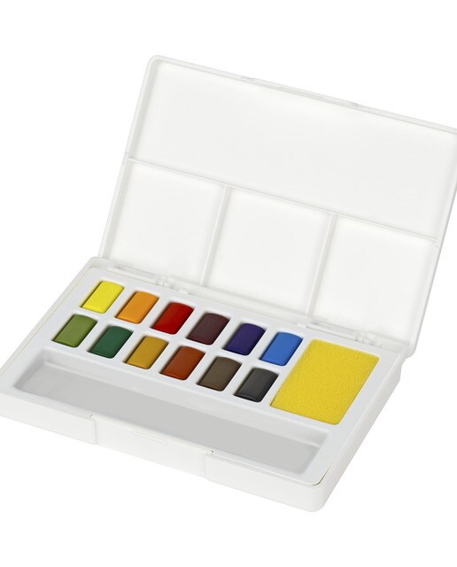 Estojo com 12 aguarelas ideal para pintar na rua Faber-Castell Multicolor-3