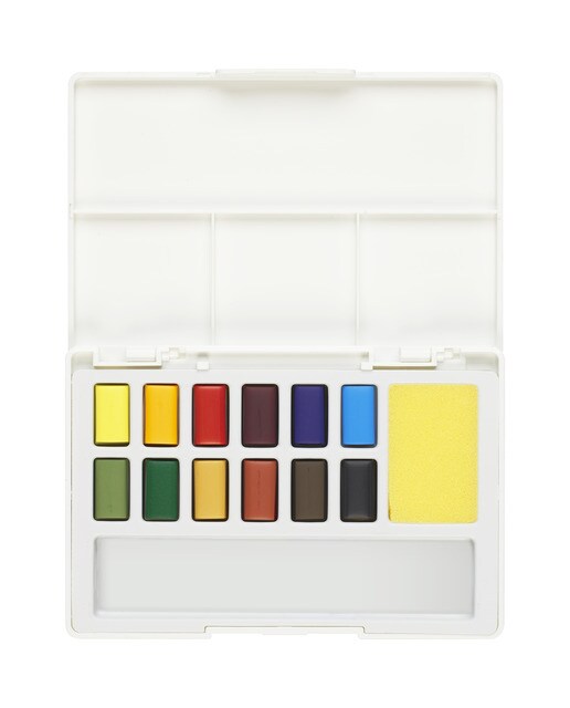 Estojo com 12 aguarelas ideal para pintar na rua Faber-Castell Multicolor-4