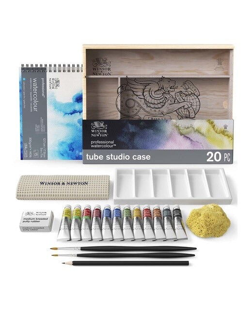 Caja de madera acuarela  profesional Winsor&Newton