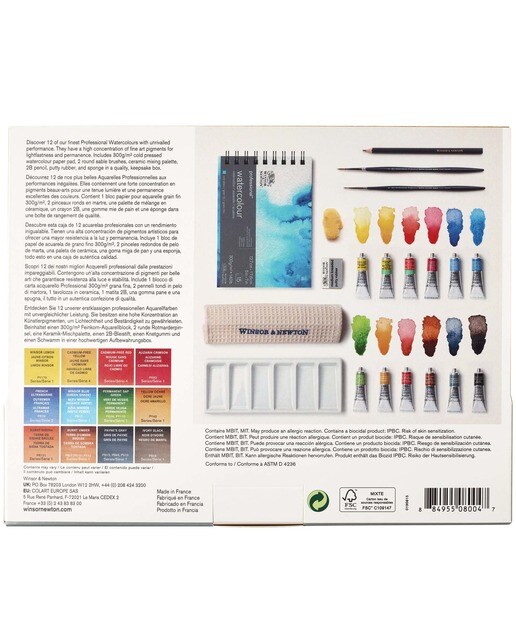 Caixa de madeira aguarela professional Winsor&Newton 3