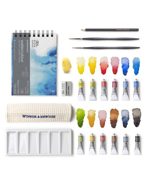 Caixa de madeira aguarela professional Winsor&Newton 5