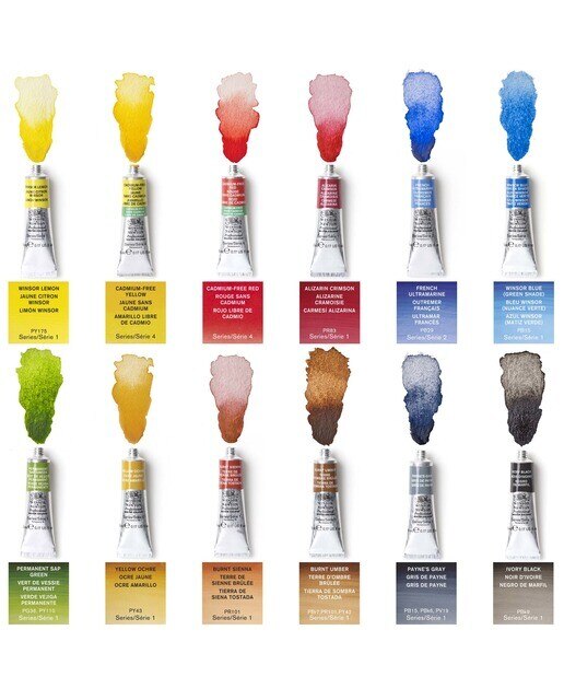 Caixa de madeira aguarela professional Winsor&Newton 6