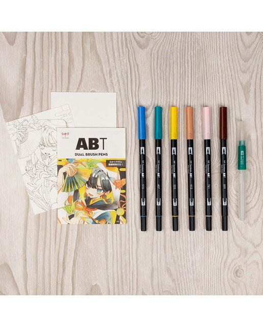 Conjunto Manga Kacho Fugetsu passaro Tombow multicorido 2