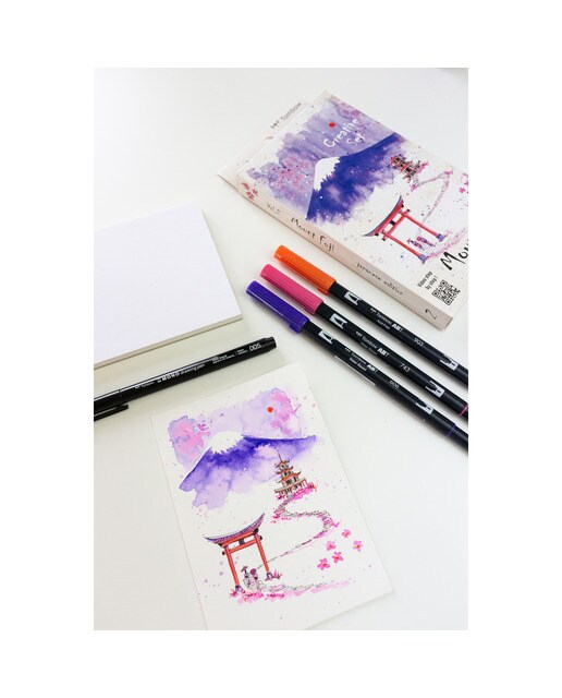 Conjunto Japan Monte Fuji Tombow multicorido 3