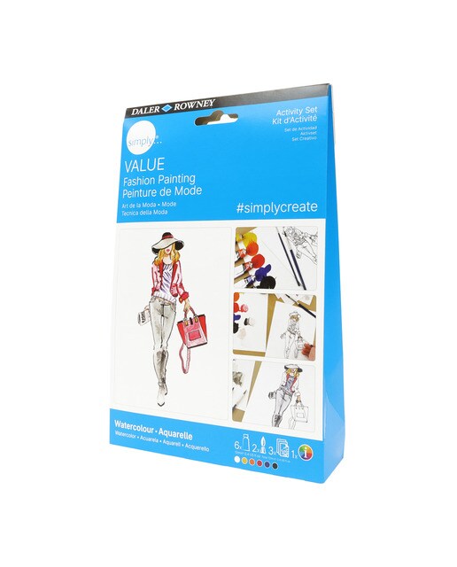 Conjunto de atividades aguarela temática moda Simply Daler-Rowney Multicolor-1
