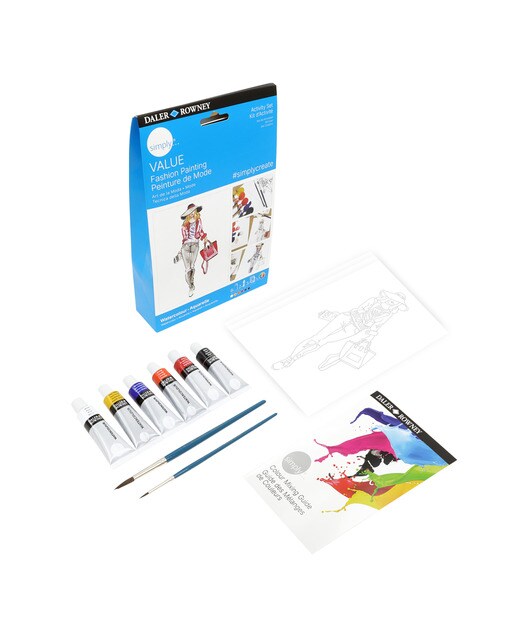 Conjunto de atividades aguarela temática moda Simply Daler-Rowney Multicolor-2