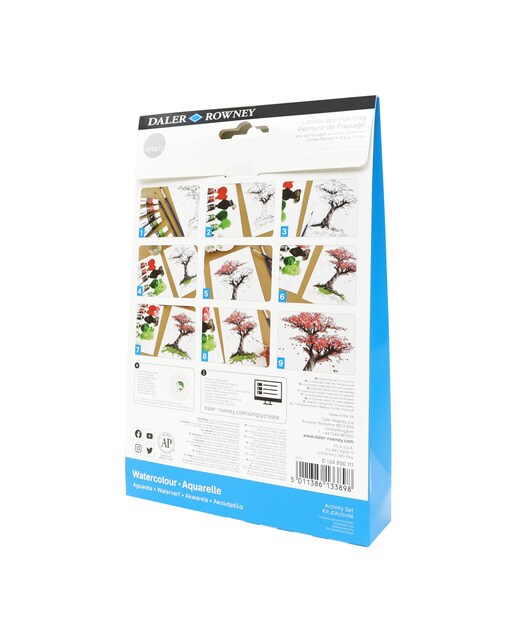 Conjunto de atividades aguarela temática paisagem Simply Daler-Rowney Multicolor-3