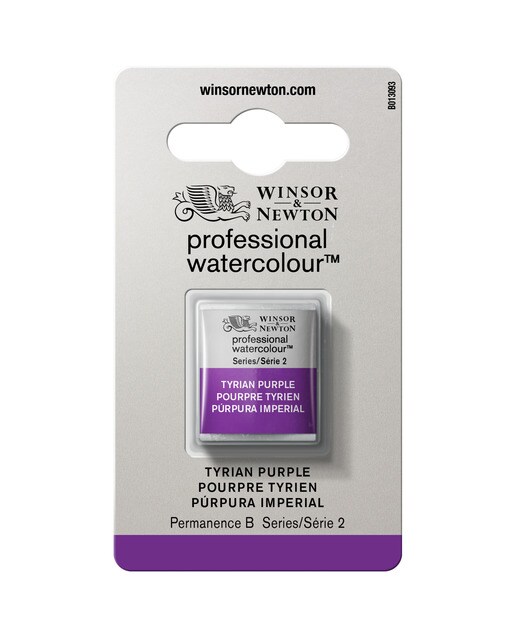 Meia pastilha de aguarela professional Winsor&Newton Purpura Imperial 1