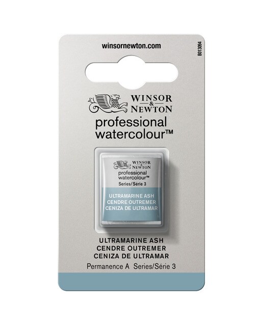 Media pastilla acuarela profesional Winsor&Newton Ceniza Ultramar 1