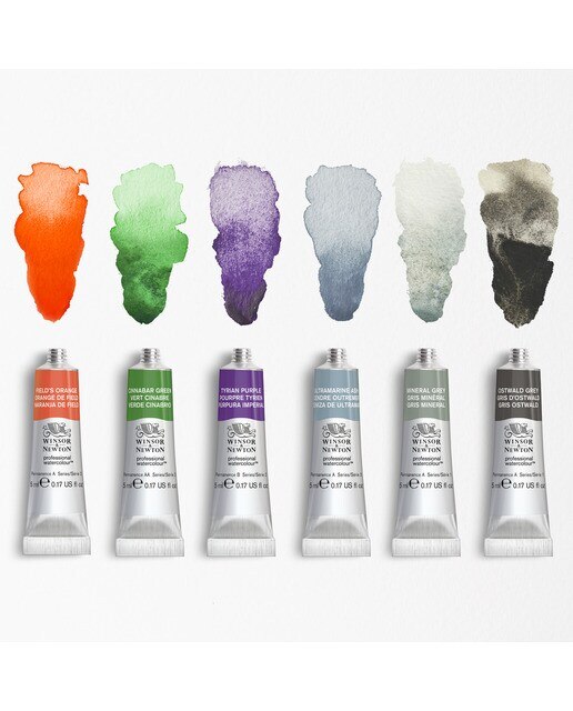 Set de 6 tubos de aguarela profissional Winsor&Newton 2