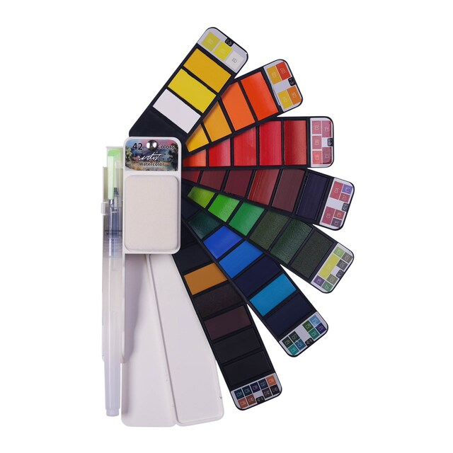 Imagen 0 de Caja abanico 42 colores acuarelas Artist Alex Bog