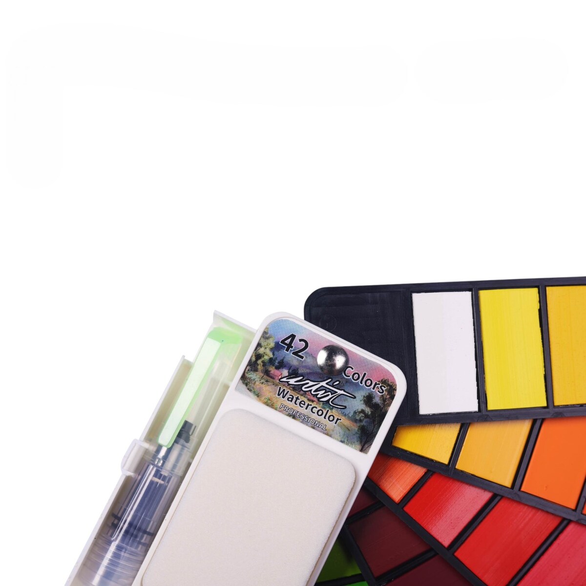 Caja abanico 42 colores acuarelas Artist Alex Bog Blanco / Negro-3