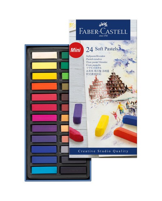 Estojo de 24 Pastéis flexíveis Mini Faber Castell Multicolor 1
