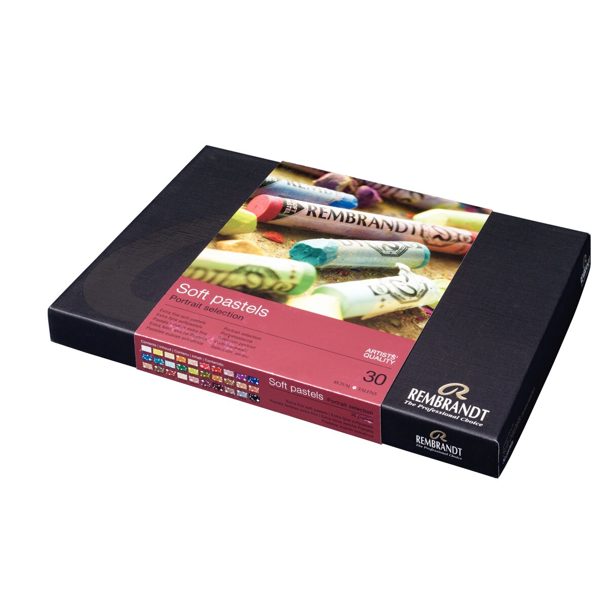 Caixa de 30 barras de pastel suave Selecção Retracto Rembrandt multicolor 3