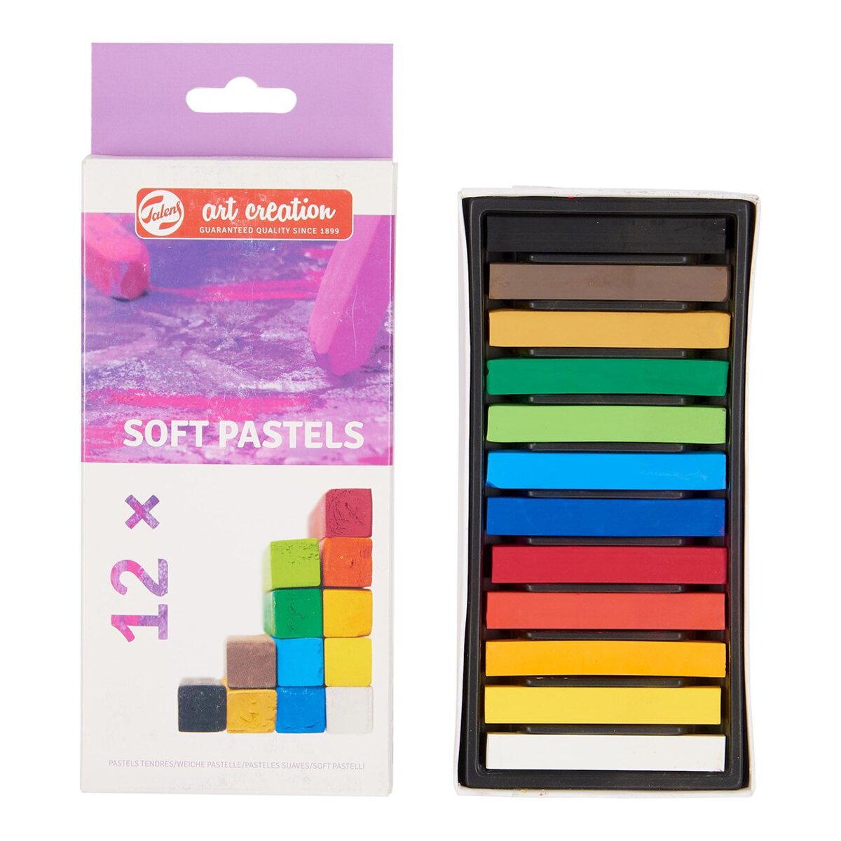 Conjunto de Doze Barras Redondas de Pastel Suave Artcreation Artcreation Multicolor Multicolor-2