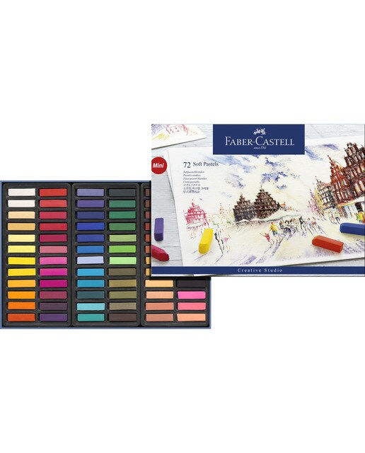 Imagen 2 de Pack con 72 Pasteles Blandos Mini Colores Surtidos Faber-Castell