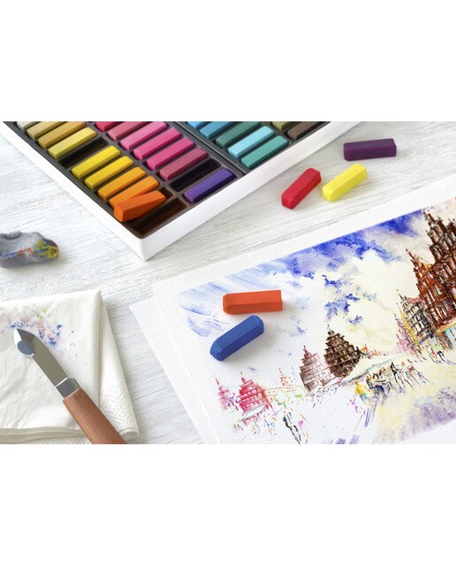 Imagen 3 de Pack con 72 Pasteles Blandos Mini Colores Surtidos Faber-Castell