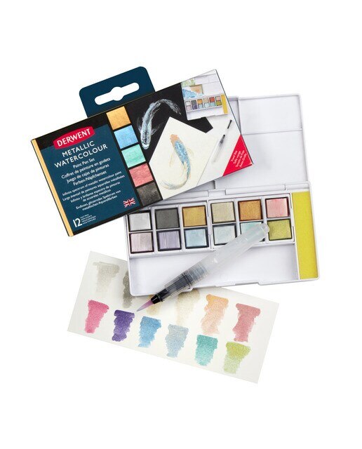Conjunto de Viagem de Tintas Metallic em 12 Pastilhas 3