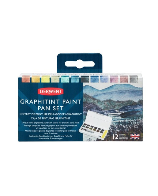 Conjunto de Viagem de Tintas Graphitint em 12 Pastilhas - Grafite/Cor 2