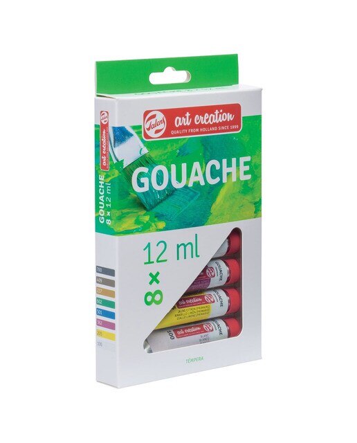 Conjunto de 8 Tubos de 12 ml de Têmpera Talens 1