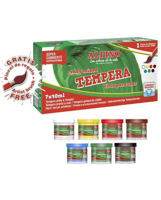 Témperas + Pincel Alpino