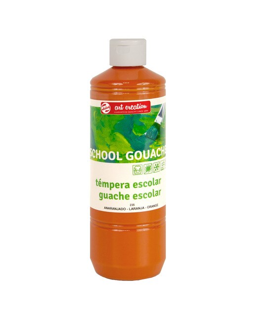 Frasco de Têmpera Escolar de 500 ml - Alaranjado Laranja-1