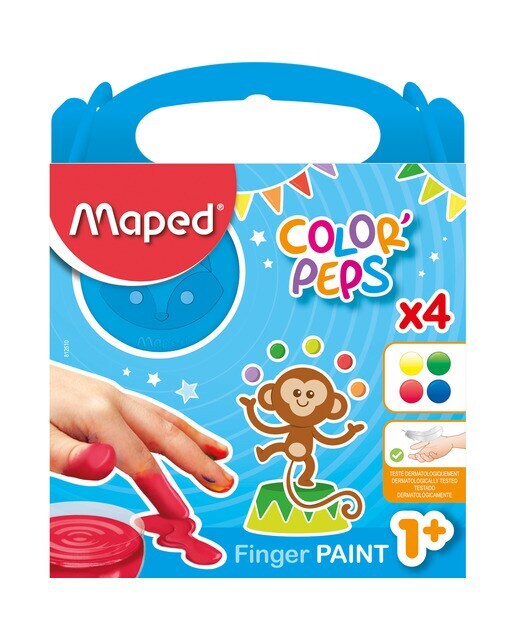 Pack 4 Pinturas de Dedos Color` Peps Early Age Maped