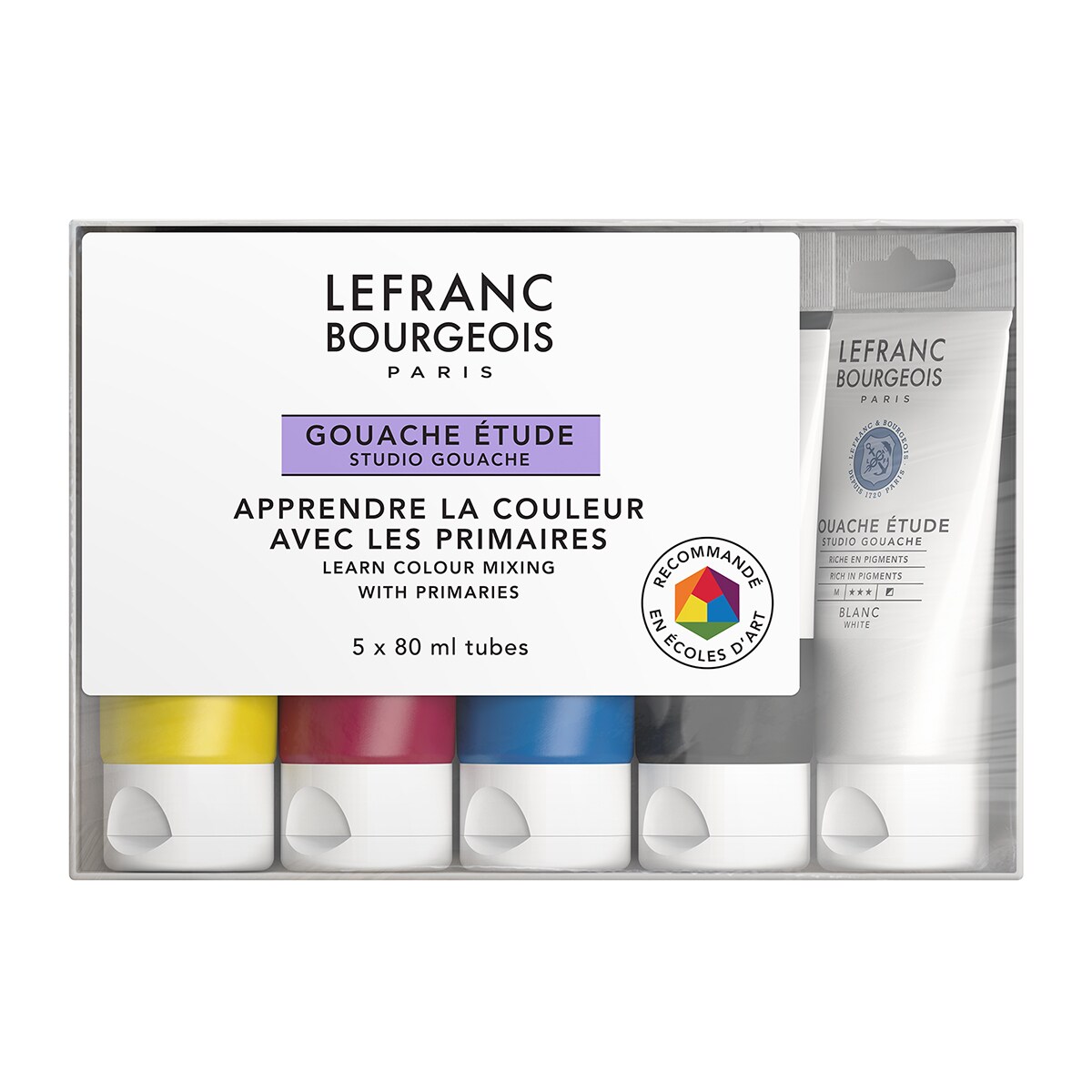 Set pintura gouache Lefranc colores primarios 1