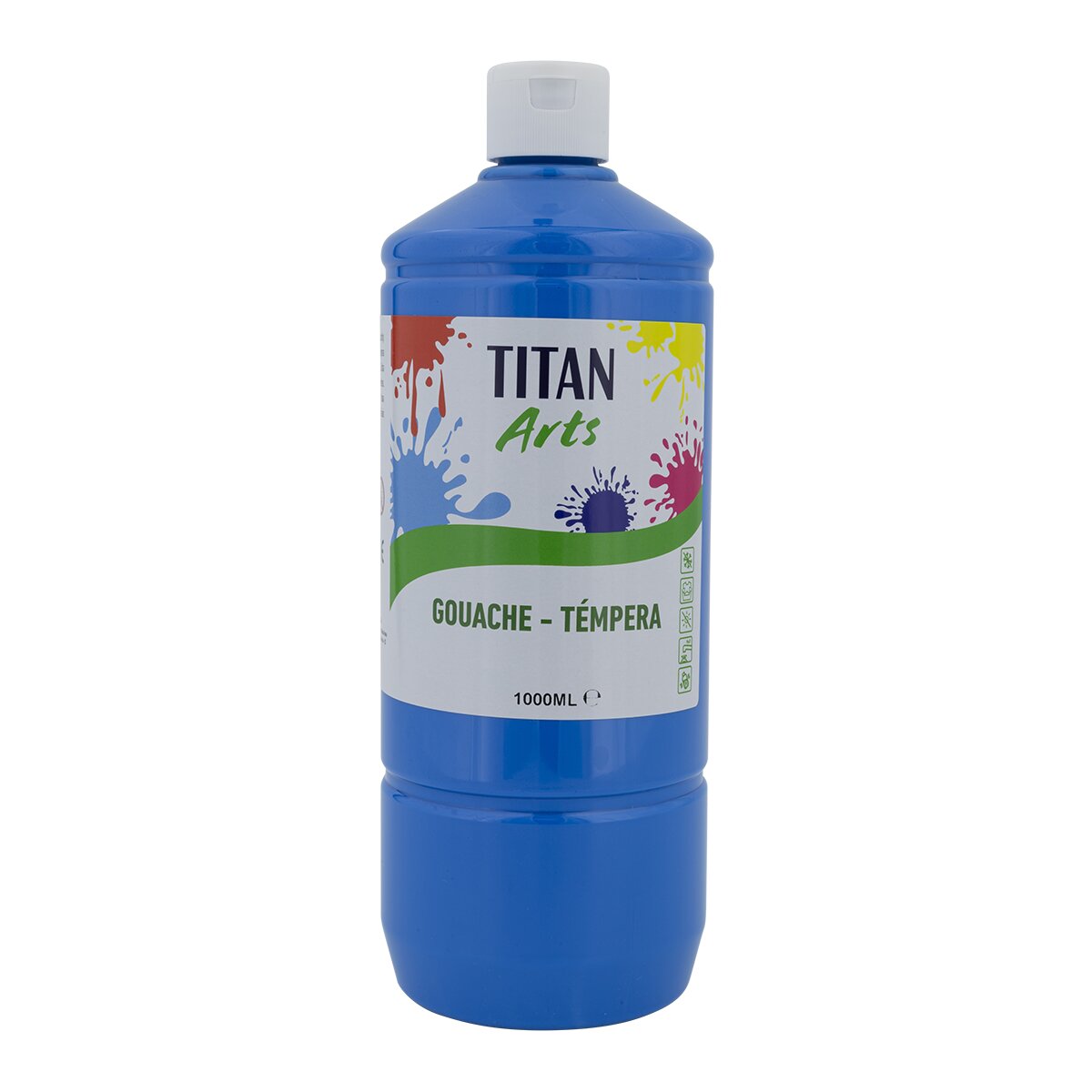 Imagem 0 de Guache Escolar de 1000 ml Titan Creative Azul Ciano