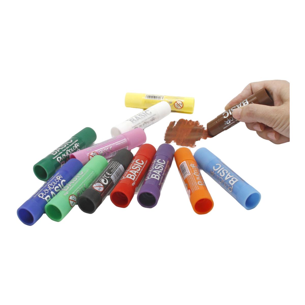 12 Témperas sólidas Playcolor Basic One Alpino 2