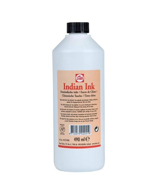 Garrafa de tinta da China preta de 490 ml multicolor 1