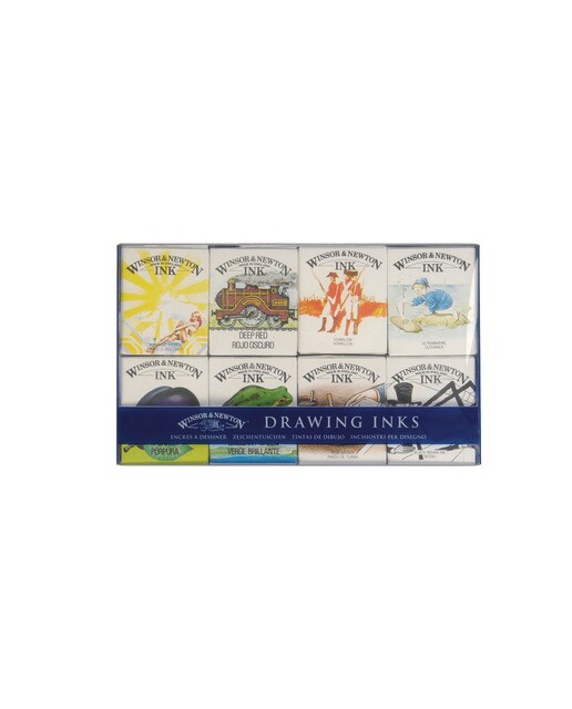 Colecção de Tintas para desenho de 8 Frascos de 14 ml William Winsor & Newton Multicolor 1