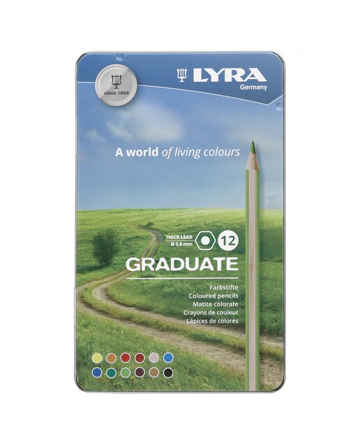 Imagen 0 de Pack 12 lápices de colores mina 3,8mm hexagonal Graduate Lyra