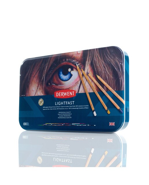 Caixa Metálica de 100 Lápis Lightfast (Resistentes à Luz) 2