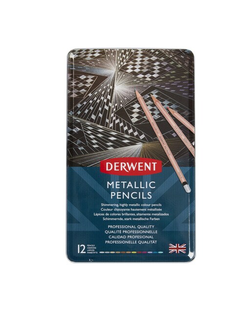 Caixa Metálica de 12 Lápis Metallic 2